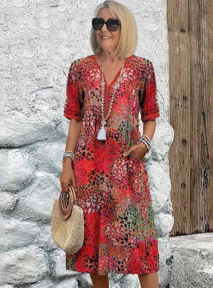 Lina™| Lightweight V-neck dress