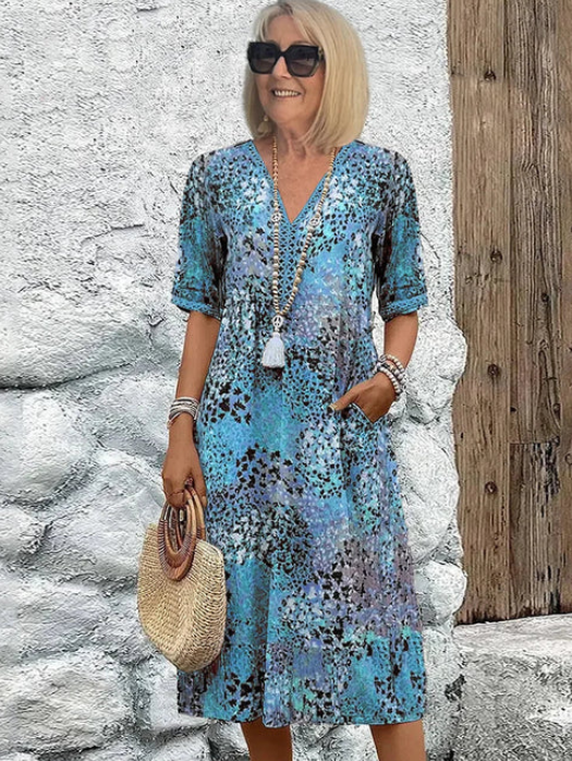 Lina™| Lightweight V-neck dress