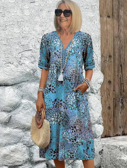 Lina™| Lightweight V-neck dress