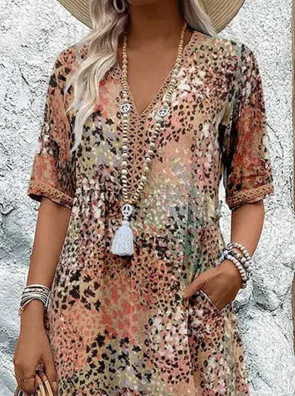 Lina™| Lightweight V-neck dress
