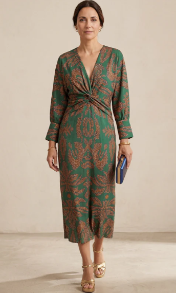 Isadora™ | Timeless Charm Print Midi Dress