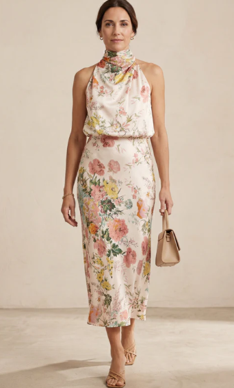 Lisa™ | Floral Halter Dress