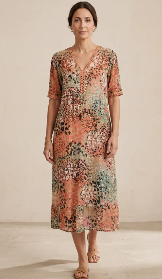 Lina™| Lightweight V-neck dress