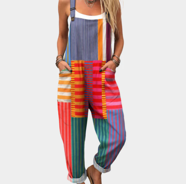Colorful Striped Jumpsuit