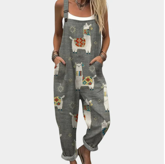 Casual Grey Jumpsuit