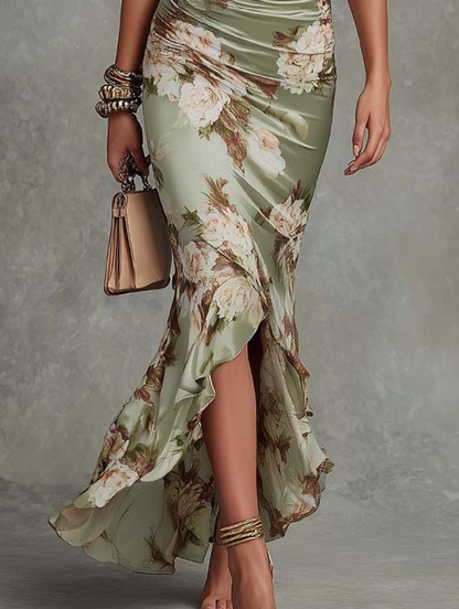 Isabela | Long floral print dress