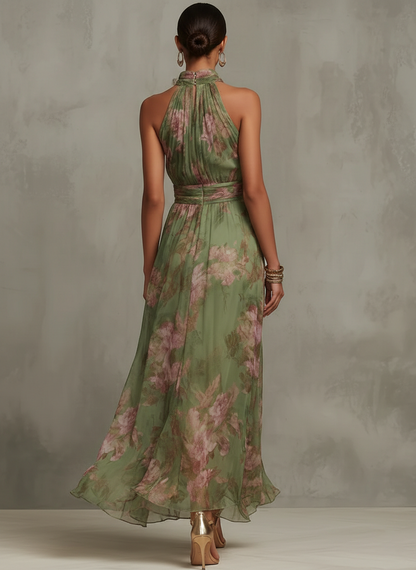 Livia™ | Floral halter maxi dress