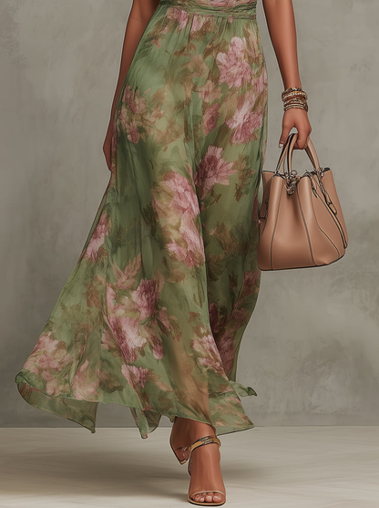 Livia™ | Floral halter maxi dress