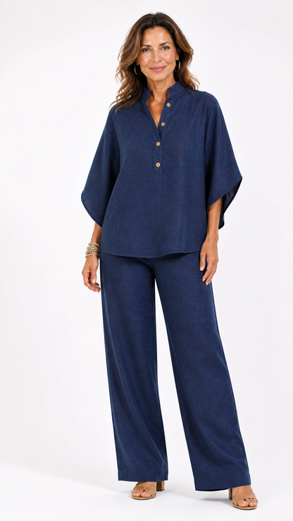 Mariel™ | Batwing sleeve set with wide-leg pants