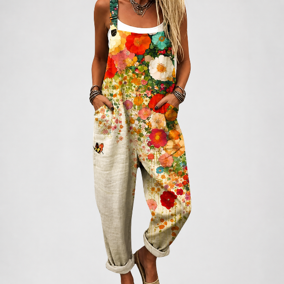 Casual Floral Jumpsuit