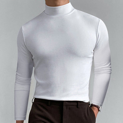 Men's long-sleeve slim fit turtleneck t-shirt