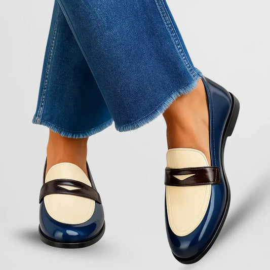Claudia™ | Two-Tone Design Loafers