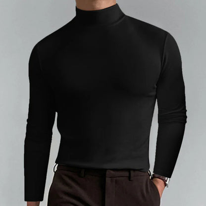 Men's long-sleeve slim fit turtleneck t-shirt