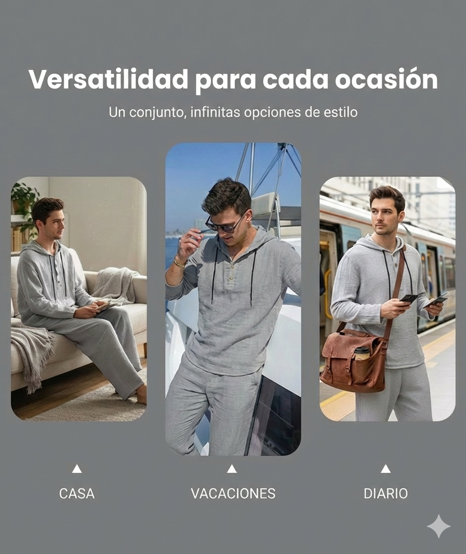 2-piece set: loose hoodie and pants