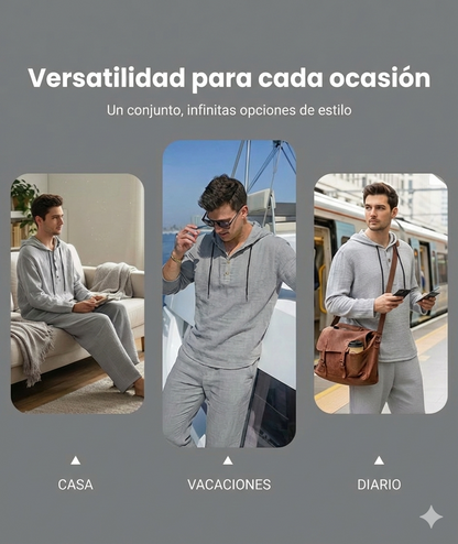 2-piece set: loose hoodie and pants