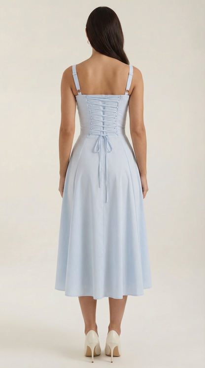 Corset-Style Midi Dress