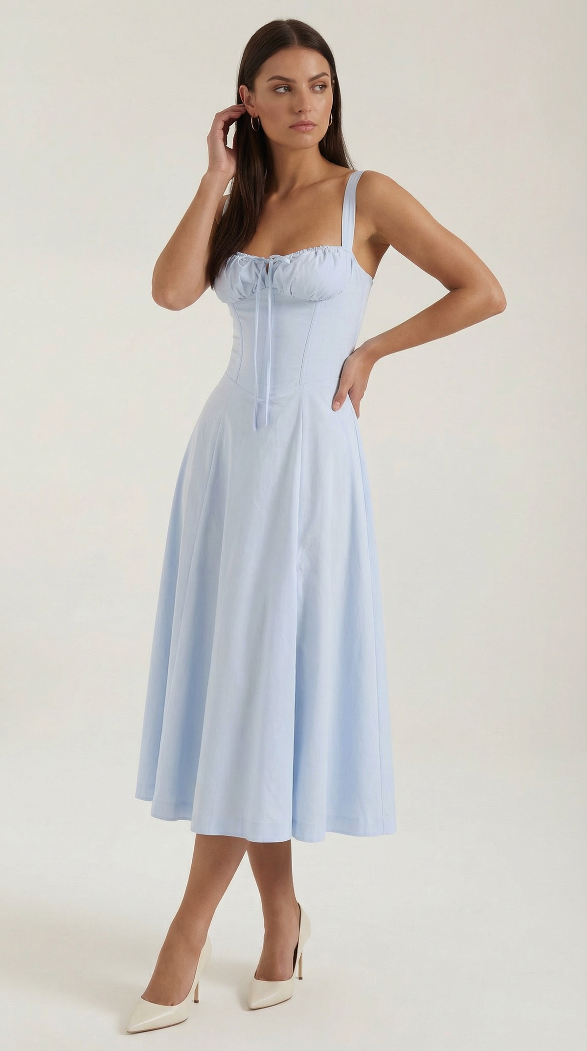 Corset-Style Midi Dress