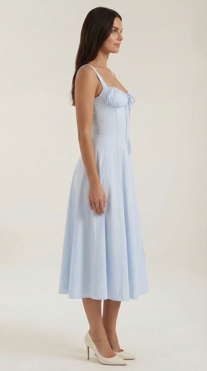 Corset-Style Midi Dress