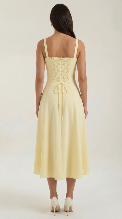 Corset-Style Midi Dress