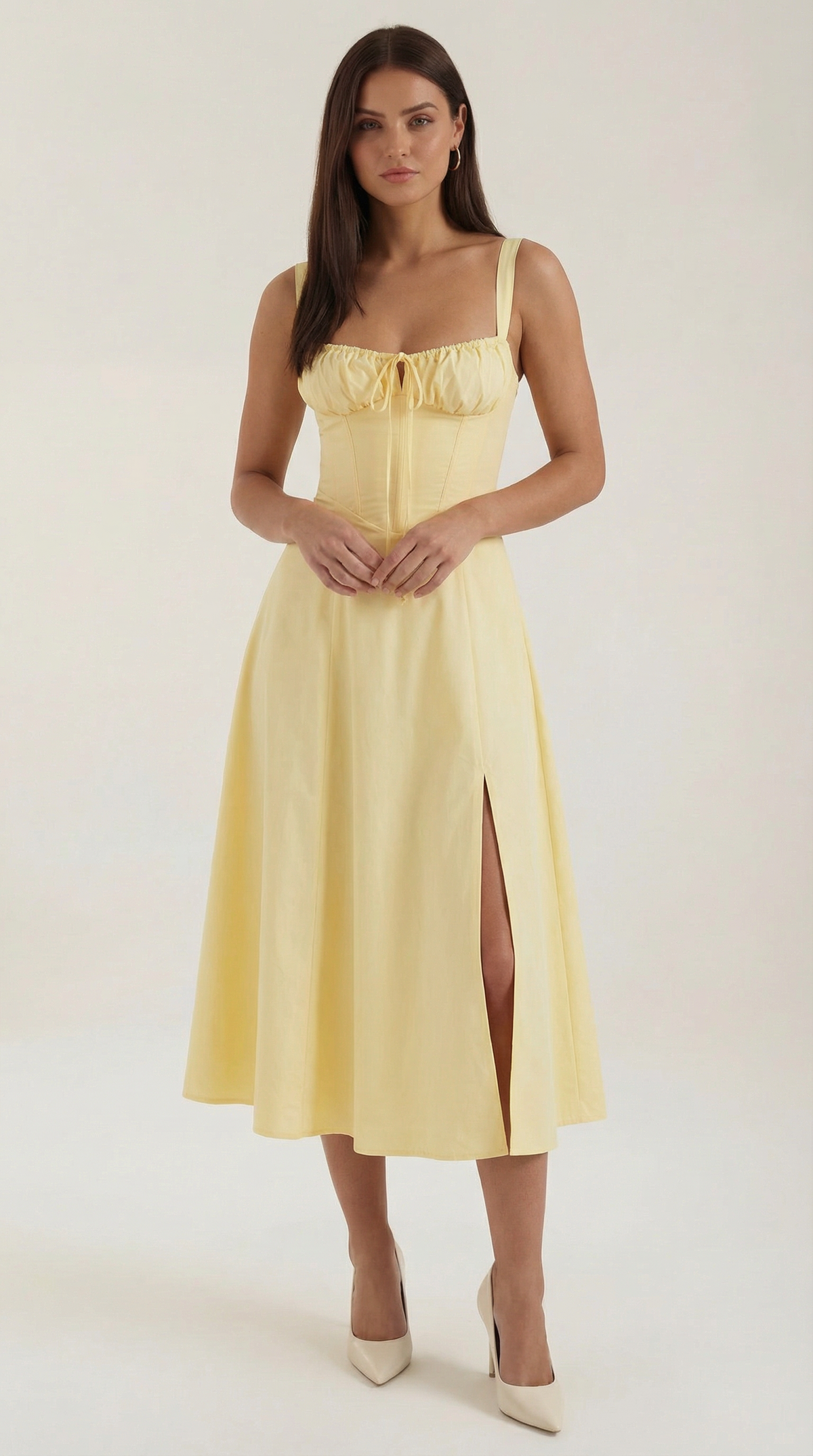 Corset-Style Midi Dress