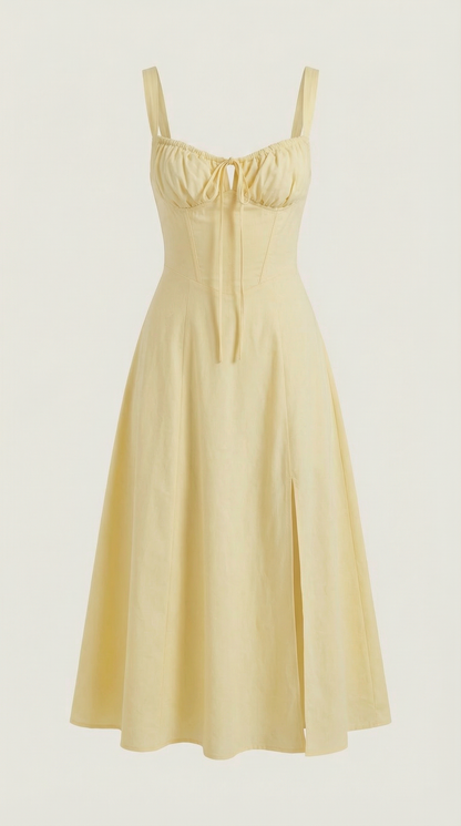 Corset-Style Midi Dress