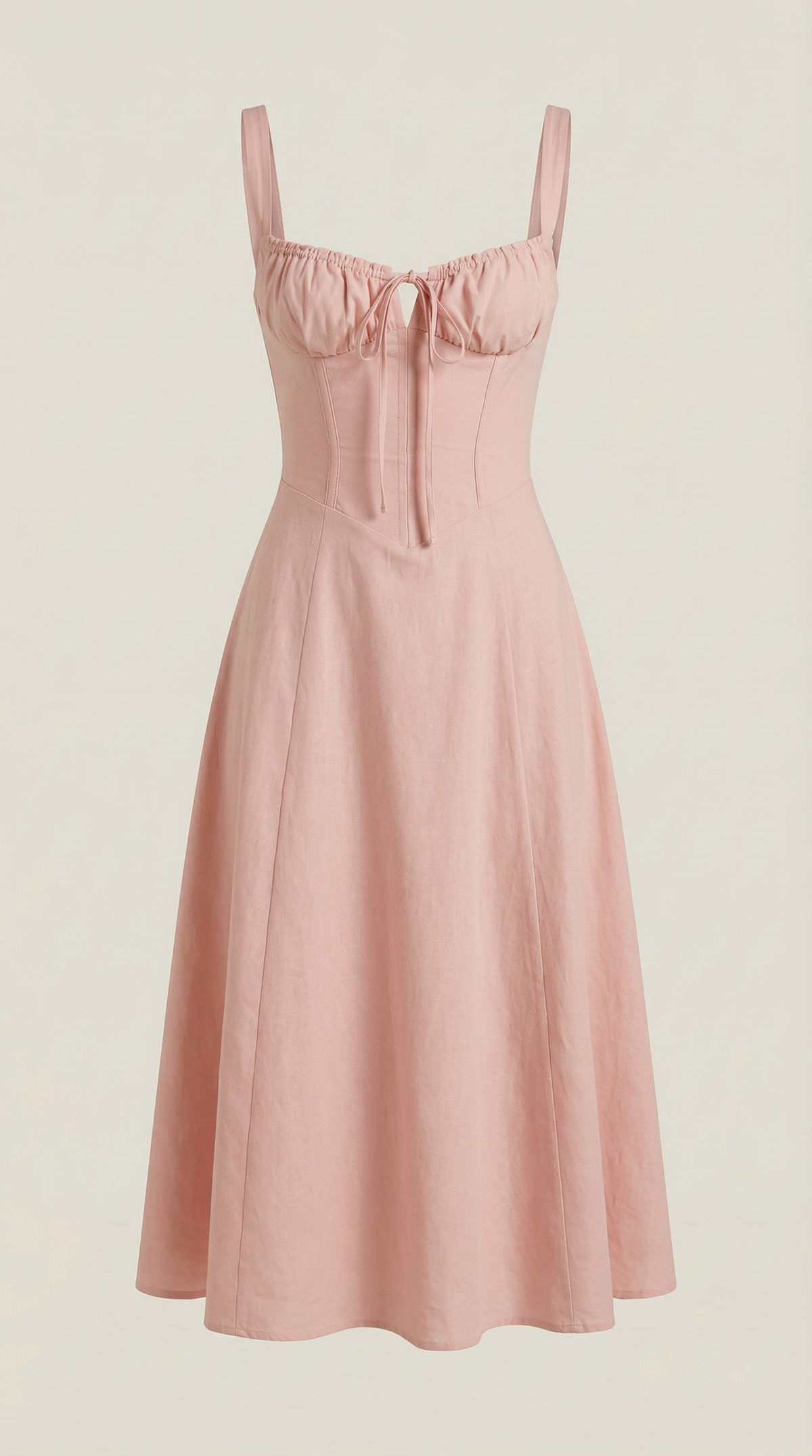 Corset-Style Midi Dress