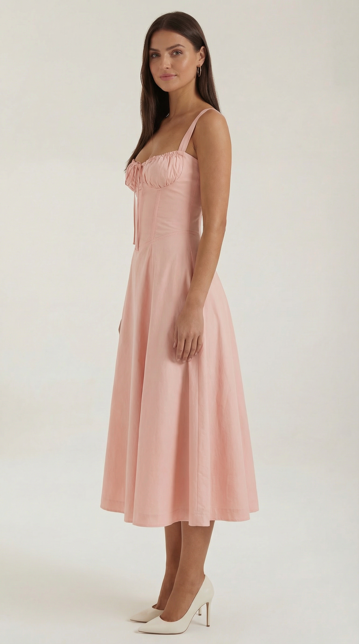 Corset-Style Midi Dress