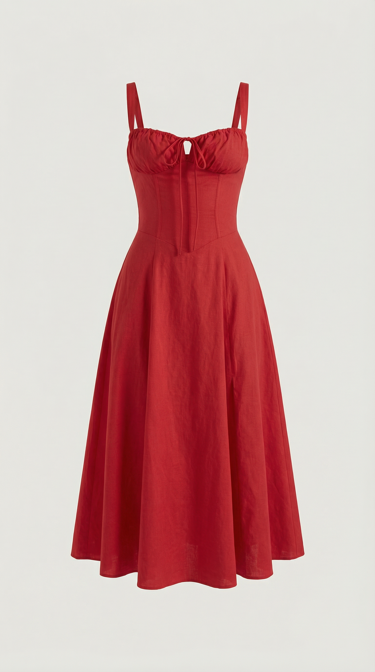Corset-Style Midi Dress