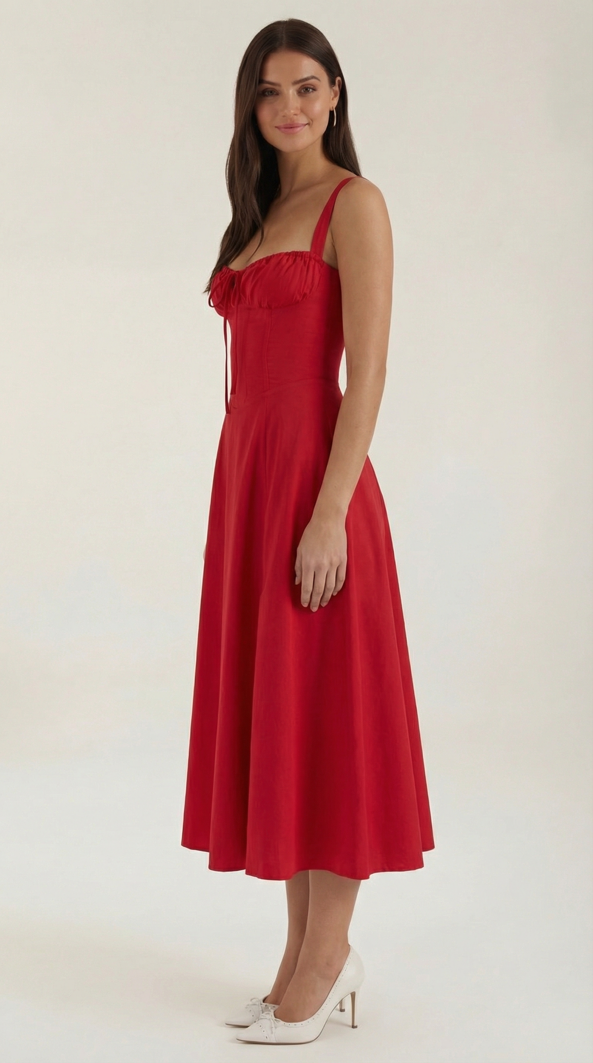 Corset-Style Midi Dress
