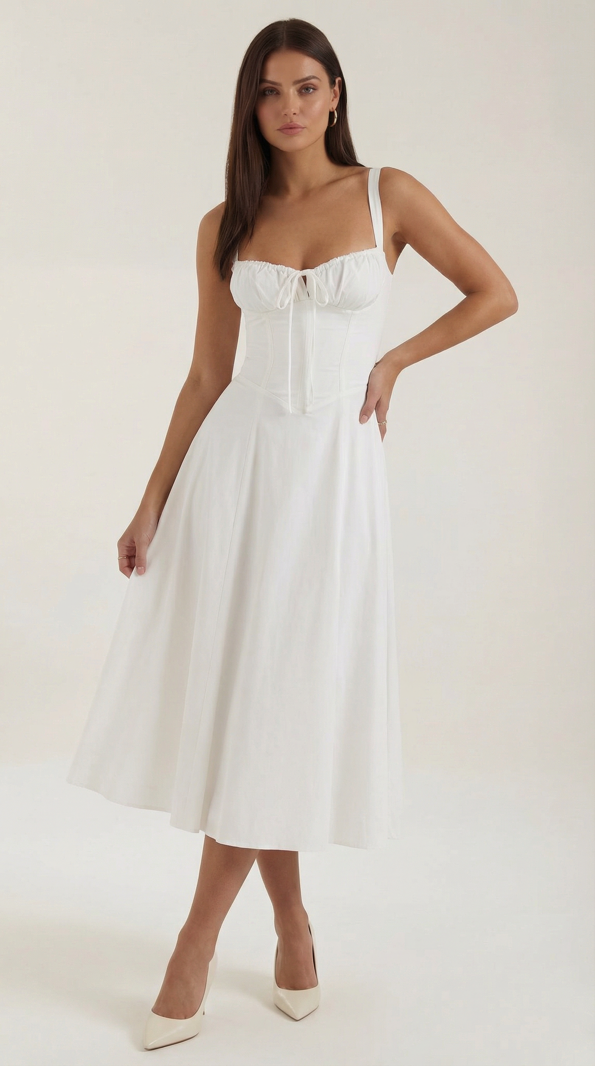 Corset-Style Midi Dress