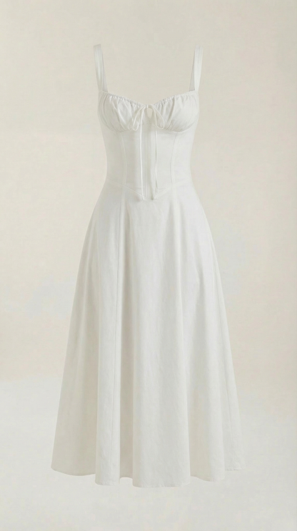 Corset-Style Midi Dress