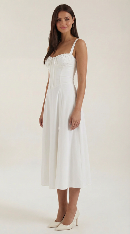 Corset-Style Midi Dress