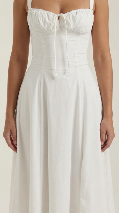 Corset-Style Midi Dress