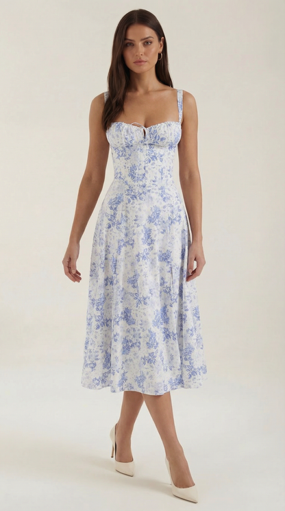 Elegant Floral Print Dress