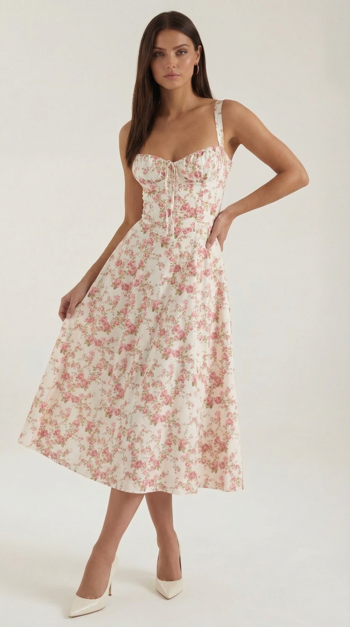 Elegant Floral Print Dress