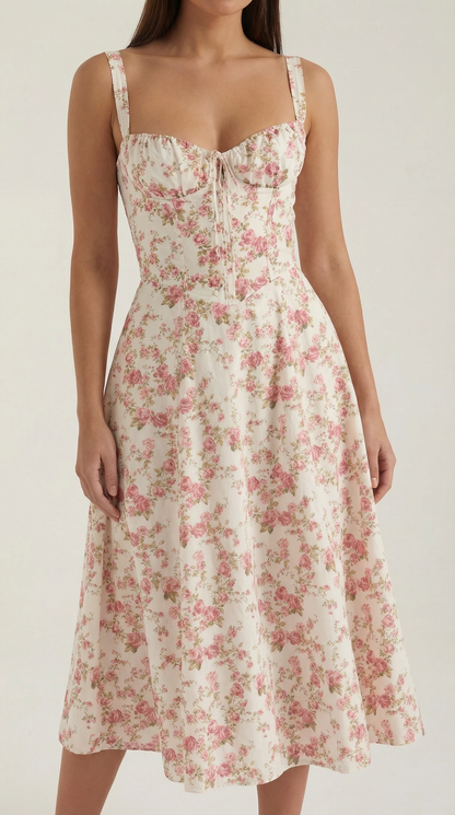 Elegant Floral Print Dress