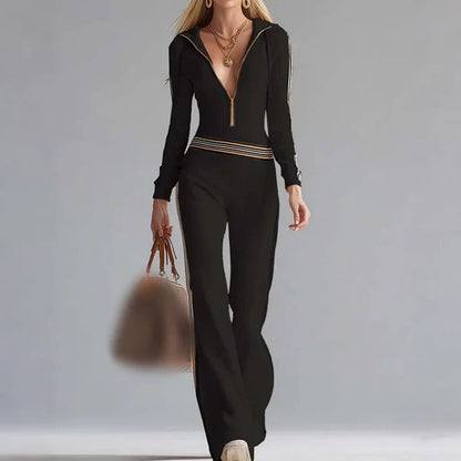 ZIP-UP HOODED JUMPSUIT