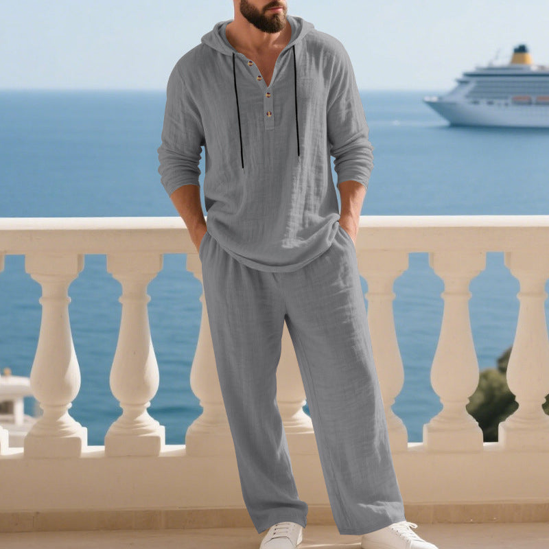 2-piece set: loose hoodie and pants