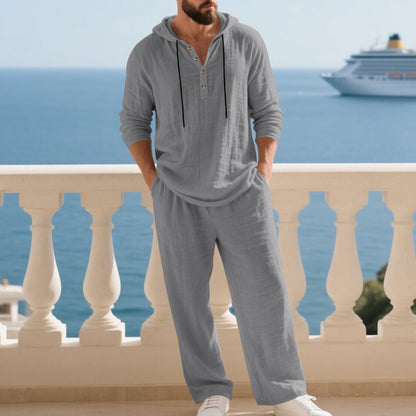 2-piece set: loose hoodie and pants