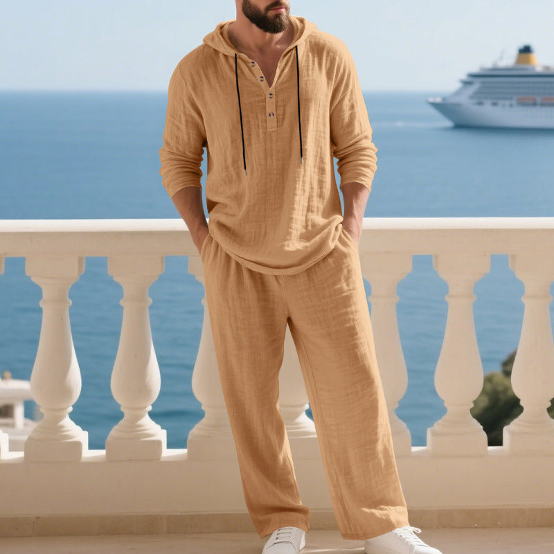 2-piece set: loose hoodie and pants