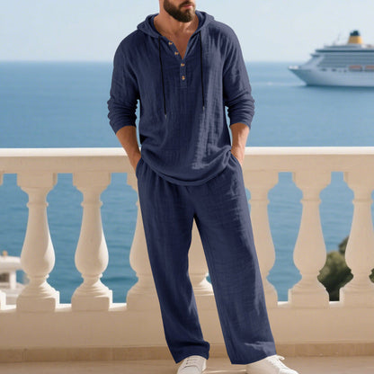 2-piece set: loose hoodie and pants