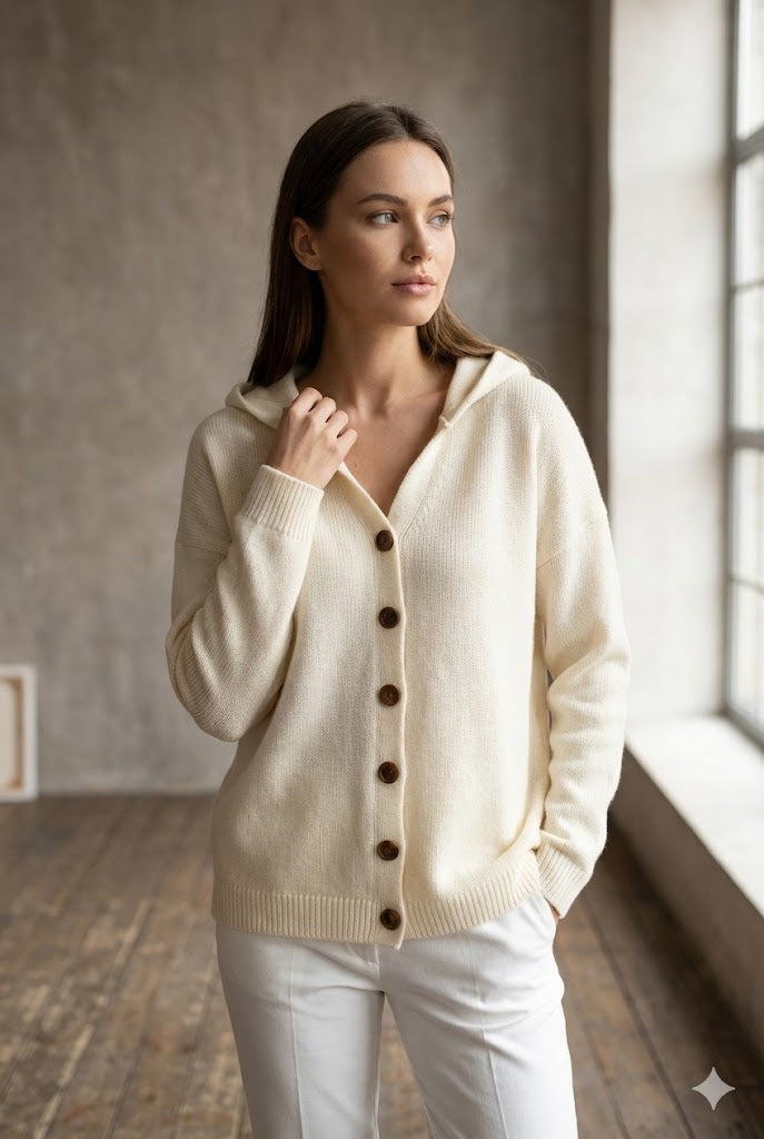 HOODED CARDIGAN