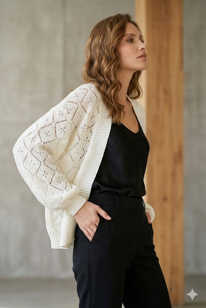 KNIT SHAWL VEST