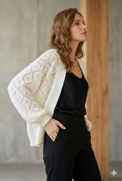 KNIT SHAWL VEST