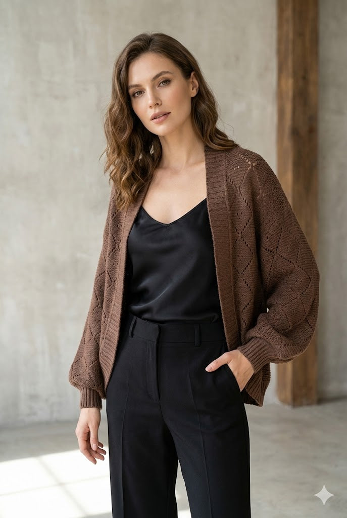 KNIT SHAWL VEST