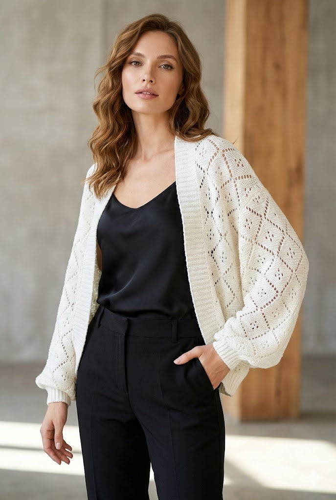 KNIT SHAWL VEST